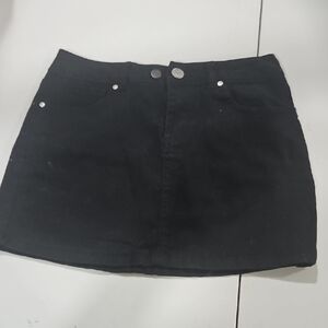 Refuge DENIM Classic Black Denim Skirt SIZE S